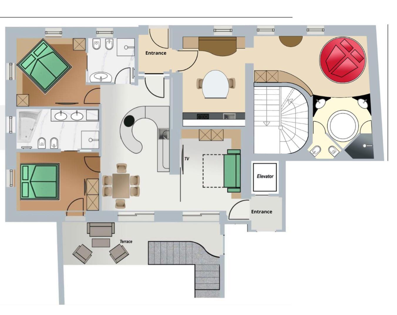 Apartments Villa Venezia Luxury Ortisei Værelse billede